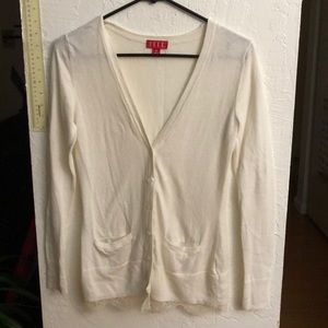 White cardigan with lace